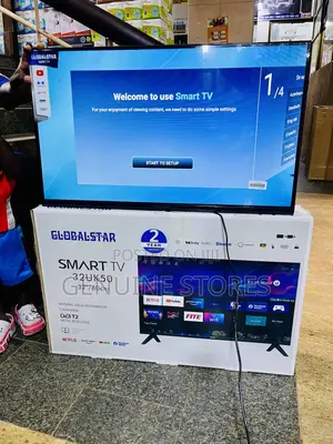 Globalstar 32 Inches Flameless Smart Tv With Inbuilt Free Channels