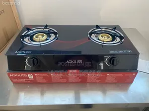 Two Double Gas Stove Burner With Glasstop