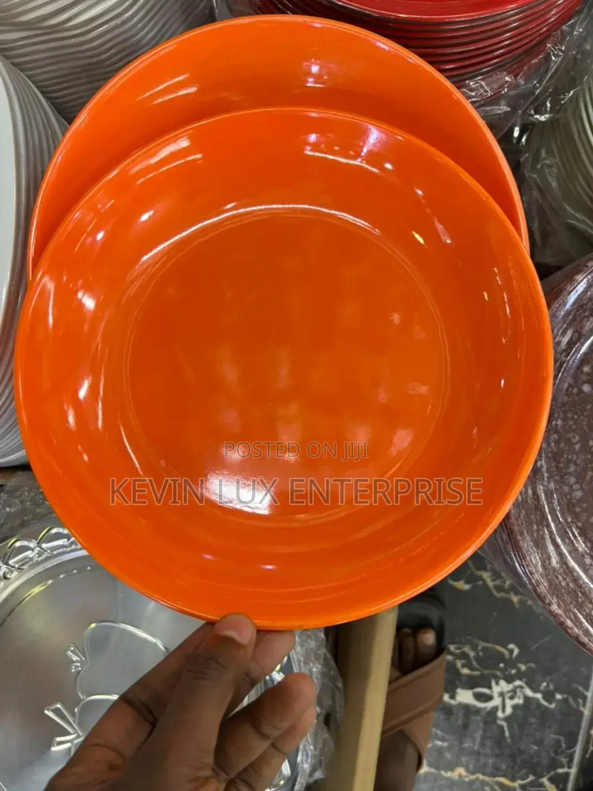Melamine Plates Orange Dozen