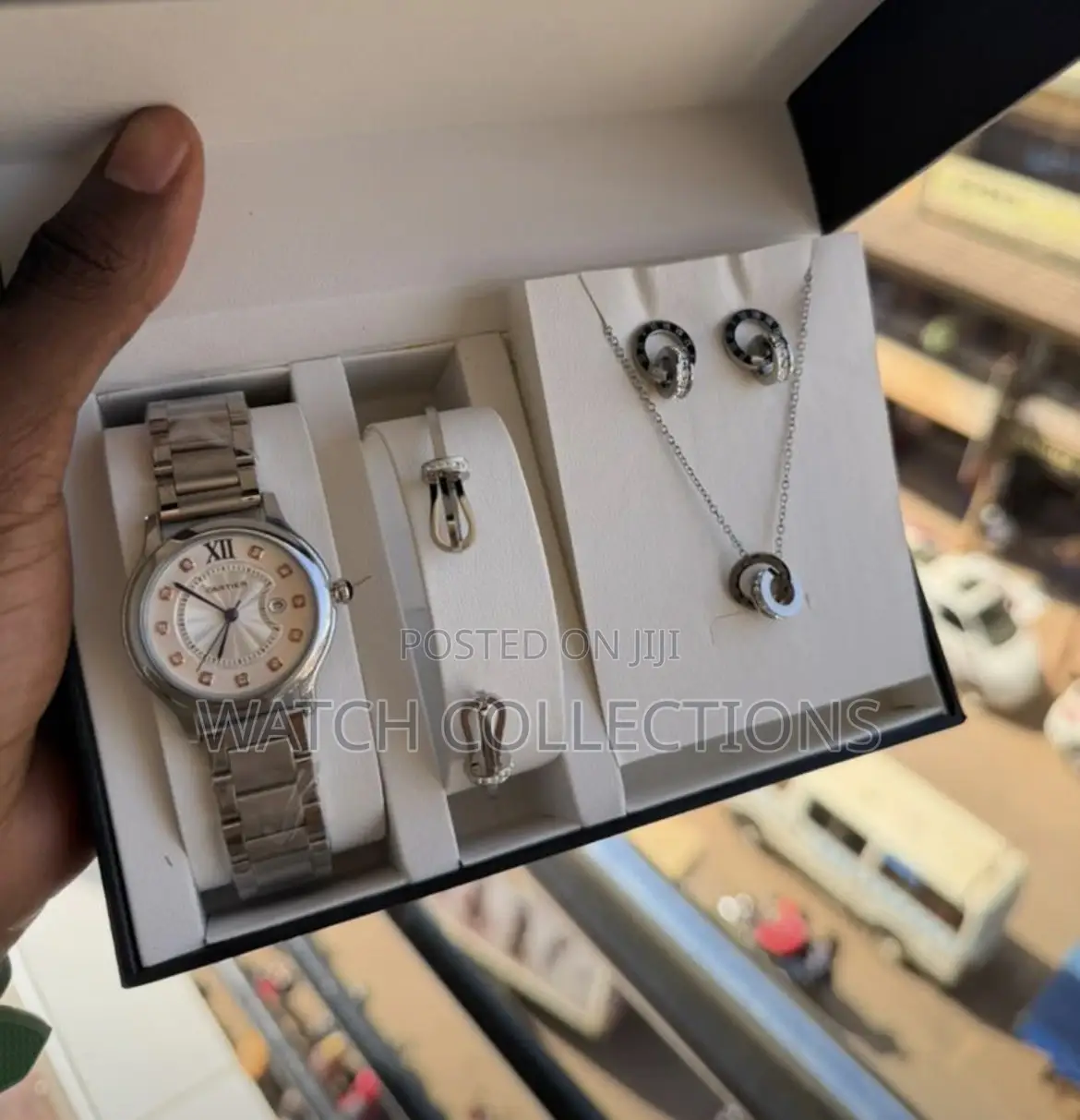 Watch Set for Her With Stainless Steel Jewelry