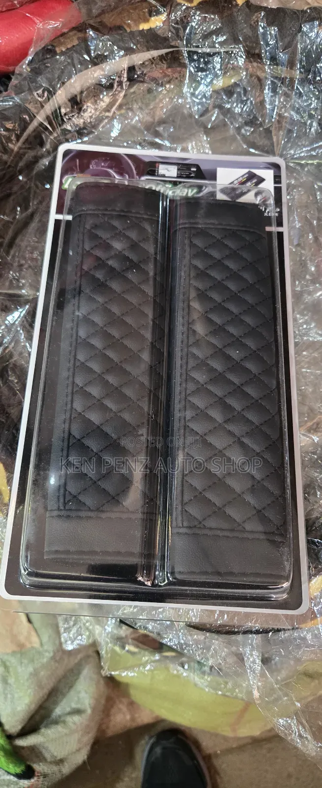 Leather Coloured Car Seat Belt Cover