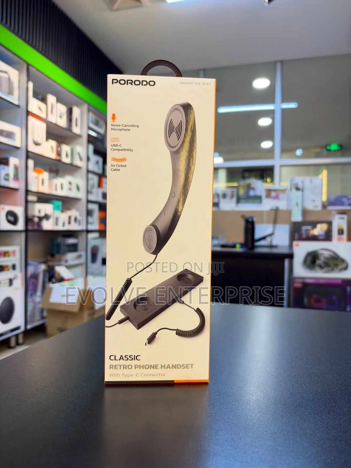 Porodo Retro Phone Handset (Usb-C)