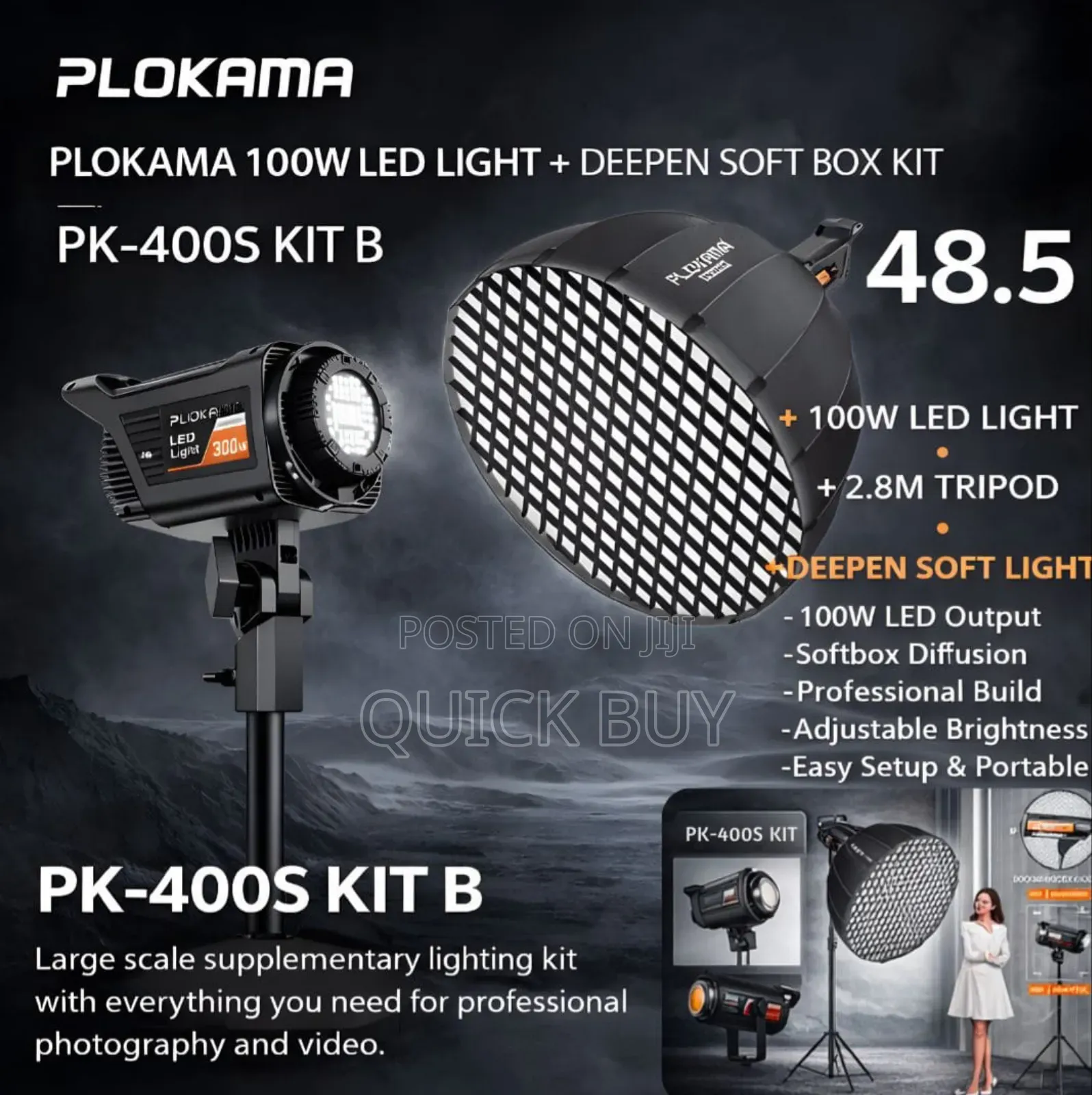 Plokama Pk-400s 300w Led Video Light Kit.