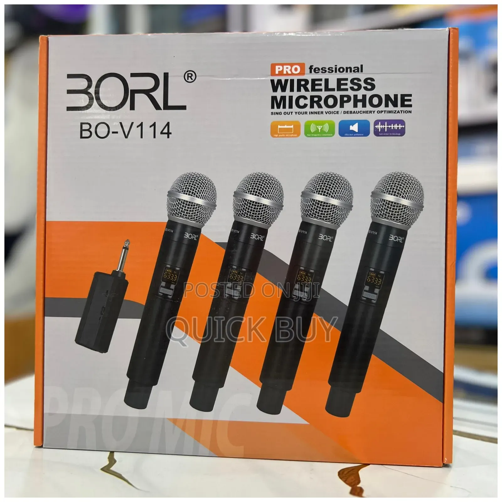 Borl Proffetional Wireless Microphone 4 in 1
