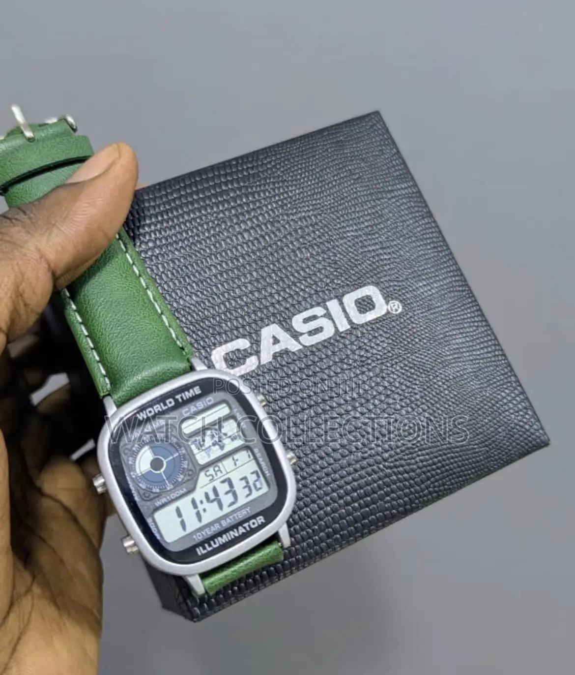 Dualtime Casio Leather Watch