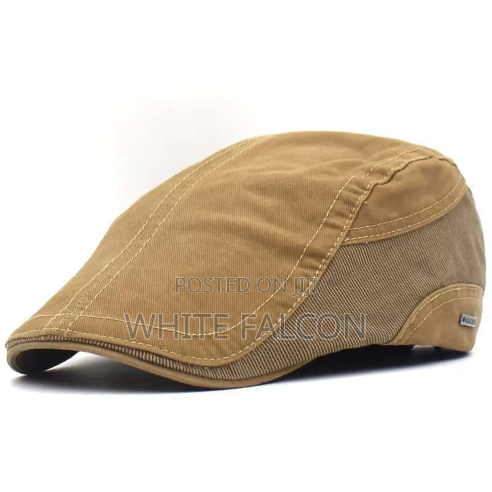 Carmel Brown Men’s Casual Peaked Berets Cotton