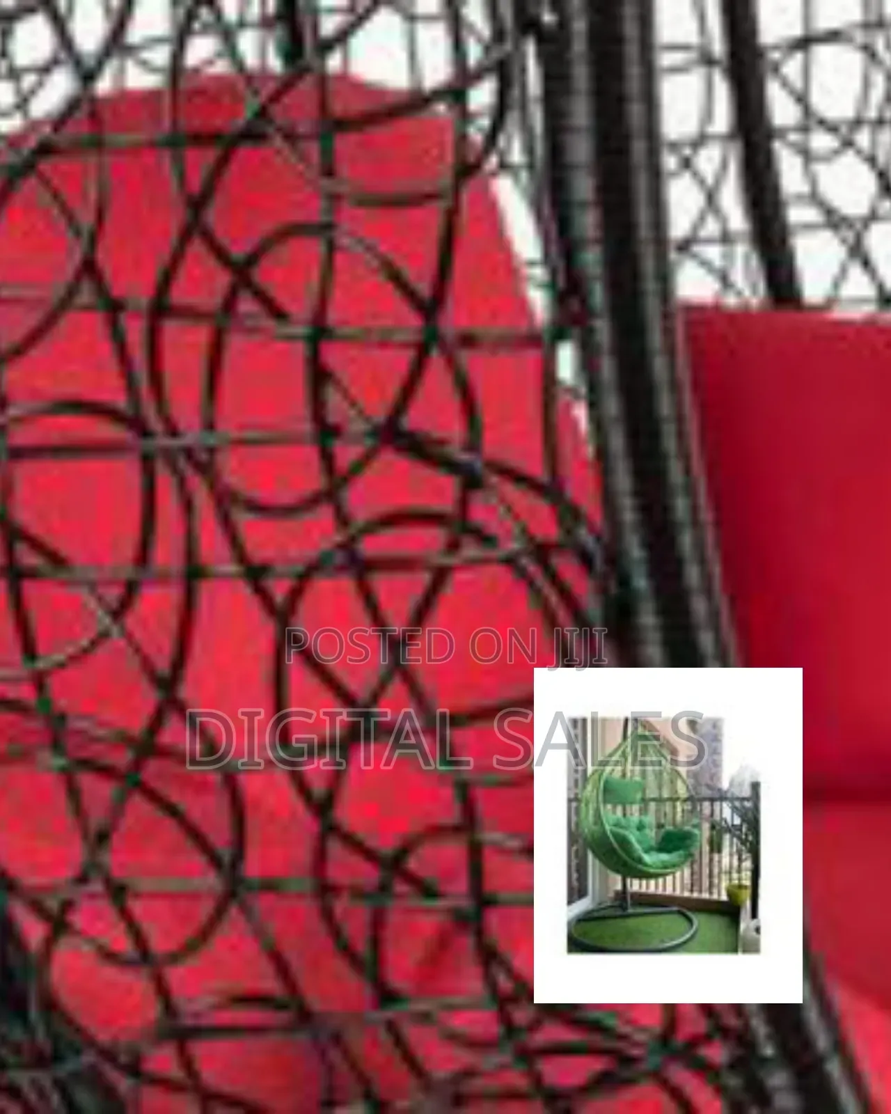 Stylish Outdoor Egg Swing Chair With Stand and Cushion