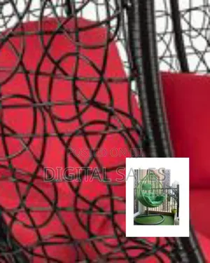 Stylish Outdoor Egg Swing Chair With Stand and Cushion