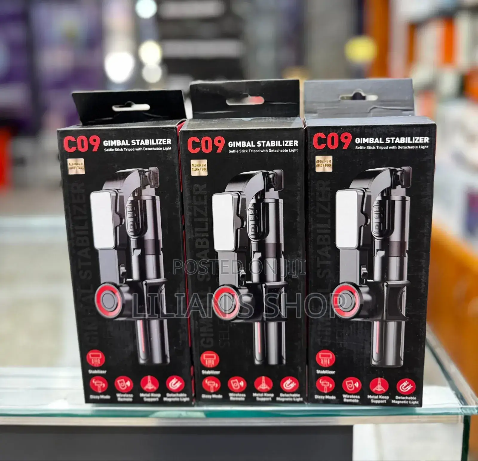 C09 Gimbal Stabilizer, Selfie Stick, Foldable Wireless Etc