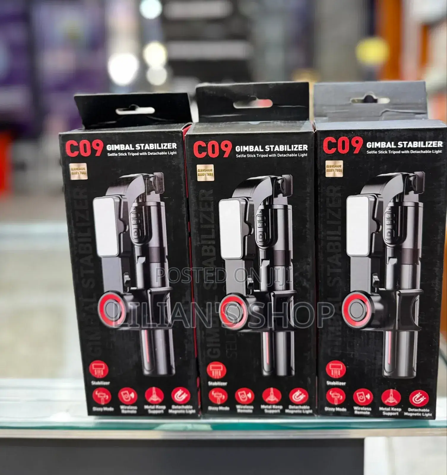 C09 Gimbal Stabilizer, Selfie Stick, Foldable Wireless Etc