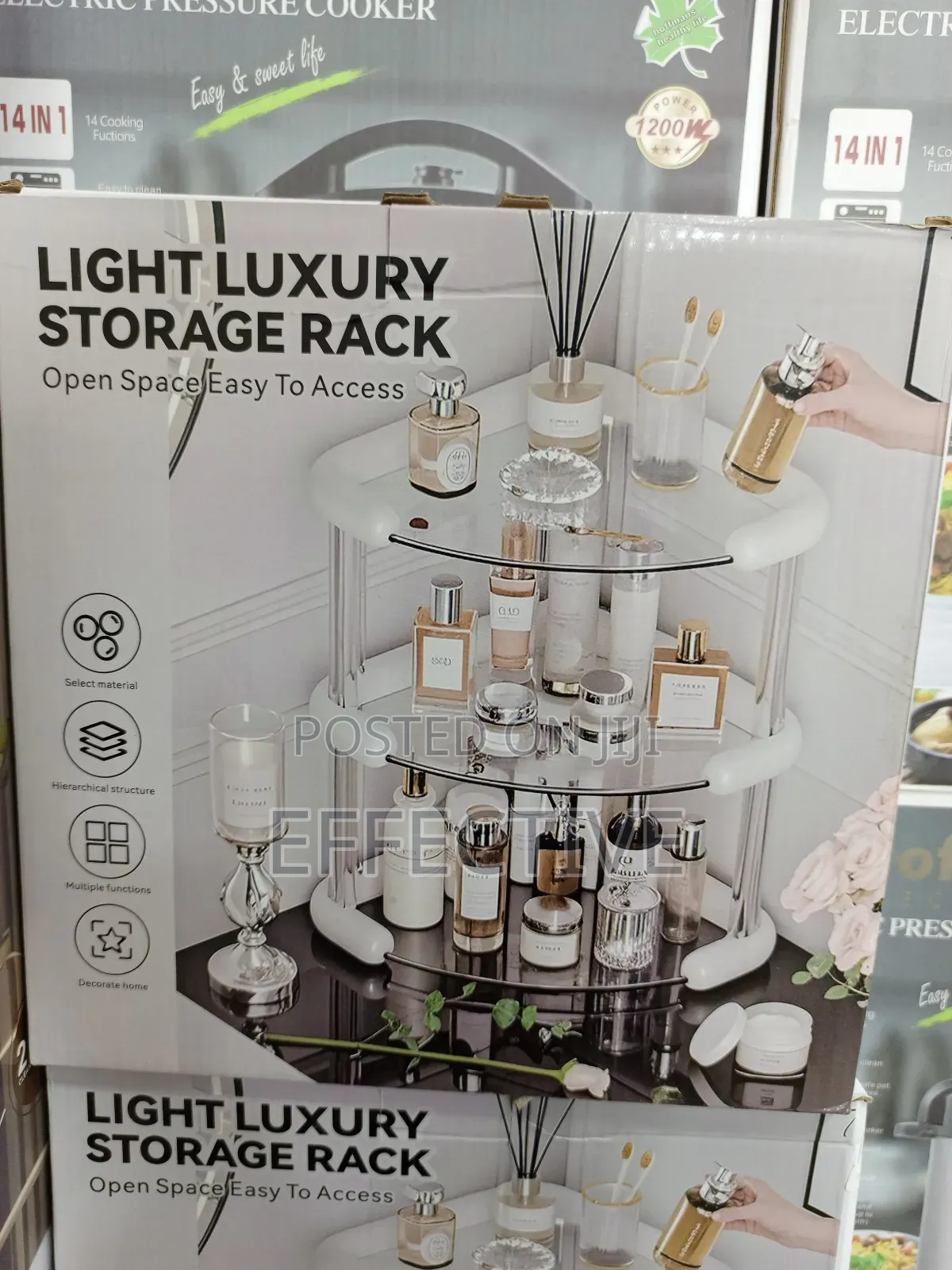 Light Luxury" 3-Tier Corner Storage Rack.