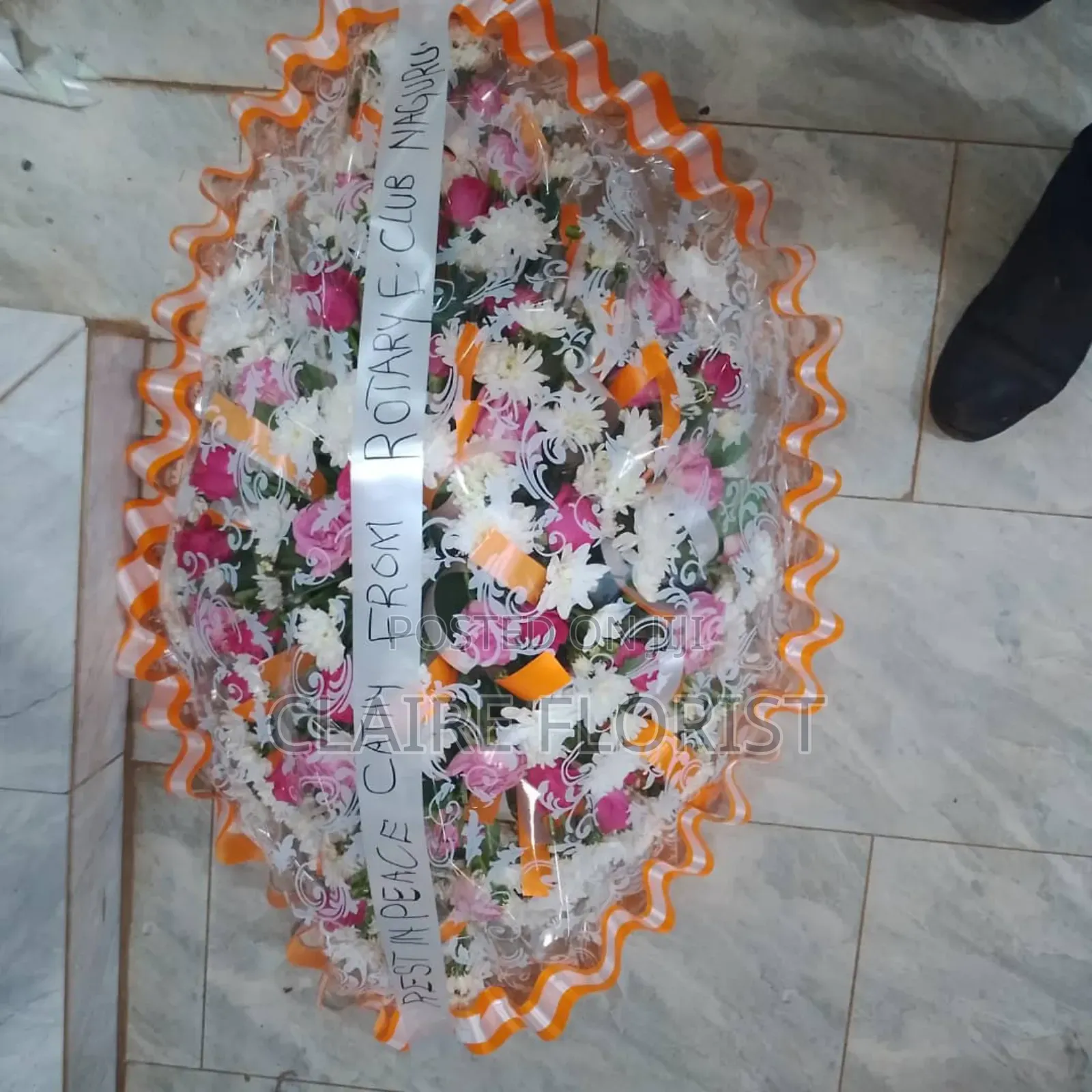 Burial Fresh Flowers Wreath