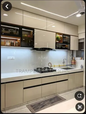Kitchen Cabinets/ Modern Kitchen Push to Open Model Call