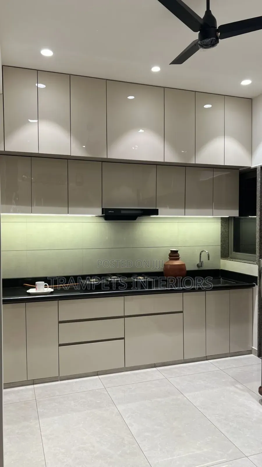 Kitchen Cabinets/ Modern Kitchen Push to Open Model Call