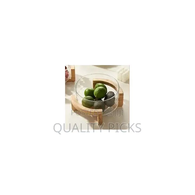 1pc of 28cm Transparent Dessert Glass Serving Tray