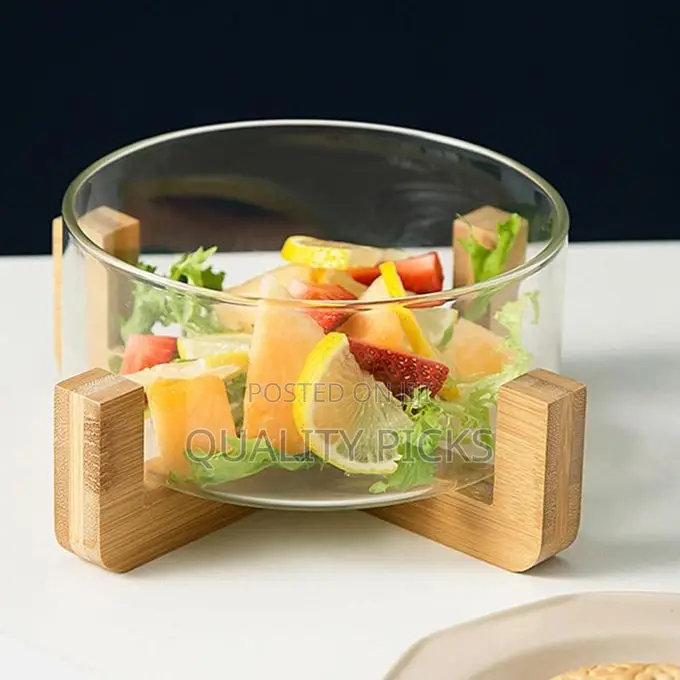 1pc of 28cm Transparent Dessert Glass Serving Tray