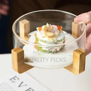 1pc of 25cm Transparent Dessert Glass Serving Tray