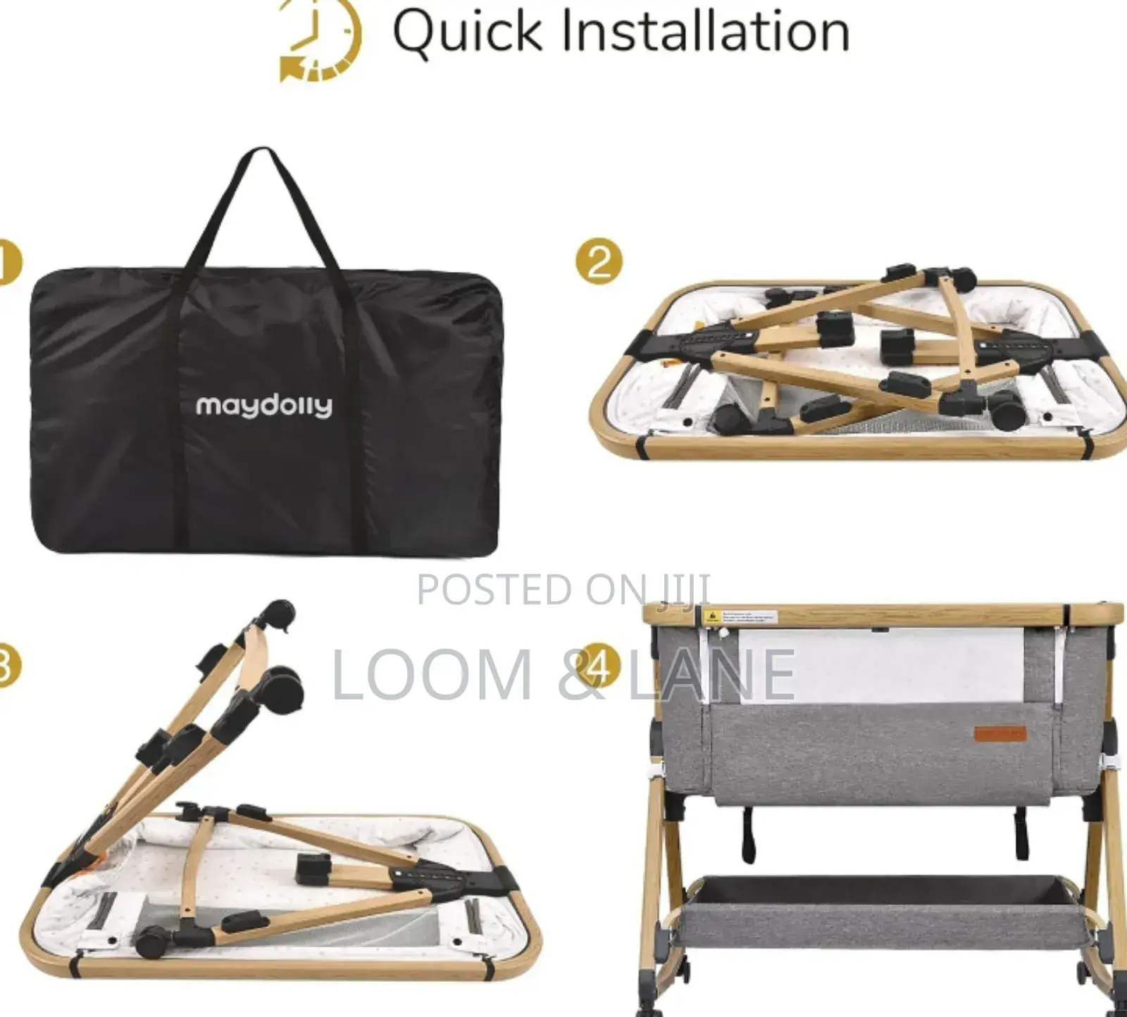 Maydolly 3-in-1 Baby Bassinet Bed