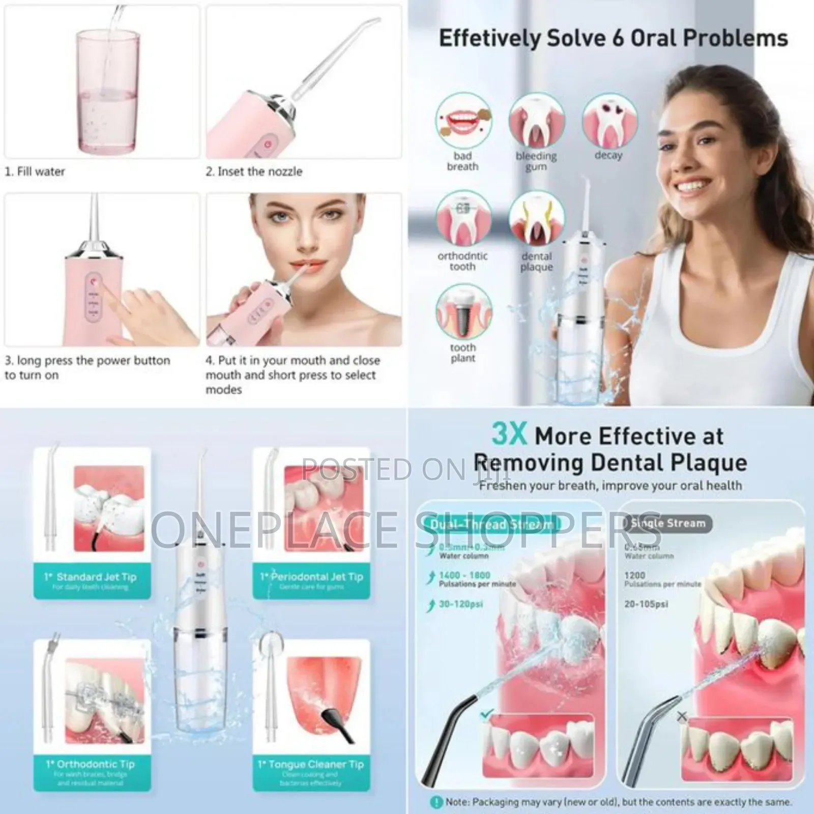Oral Irrigator Dental Water Jet Flosser Appliance Pick Floss Dentistry