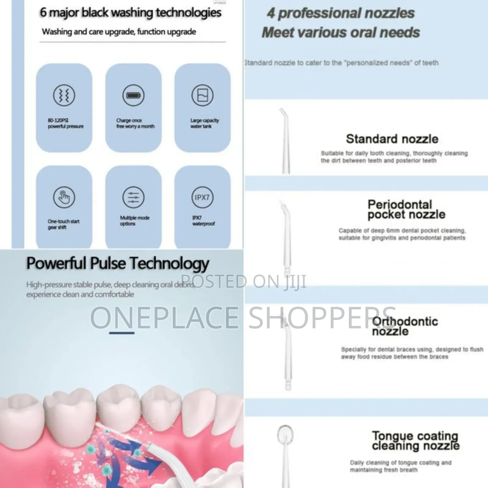 Oral Irrigator Dental Water Jet Flosser Appliance Pick Floss Dentistry