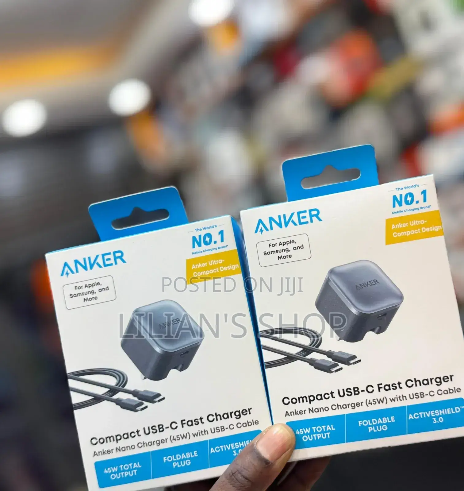 Anker Nano Charger 45w With Usb-C Cable