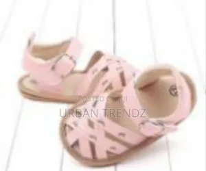 Criss-Cross Baby Sandals With Floral Embroidery