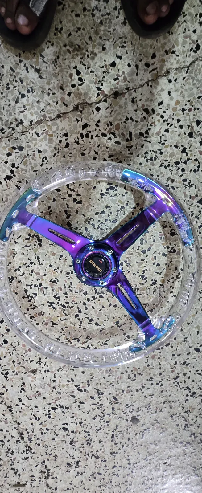 Clear Acrylic Drift Style Racing Car Steering Wheel