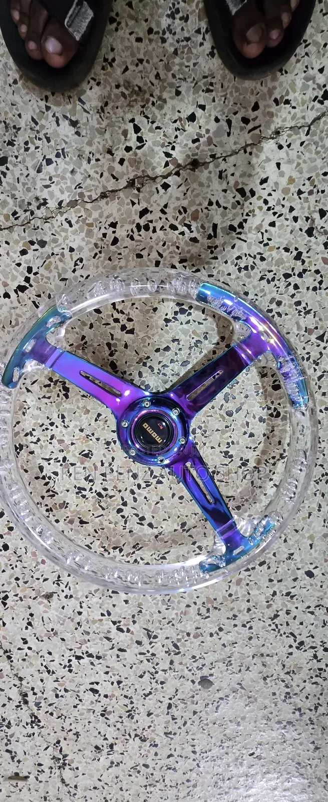 Clear Acrylic Drift Style Racing Car Steering Wheel