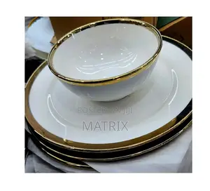 White Dinner Set of 18pcs,Dinner Plates,Side Plates Bowls