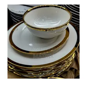 White Dinner Set of 18pcs,Dinner Plates,Side Plates Bowls