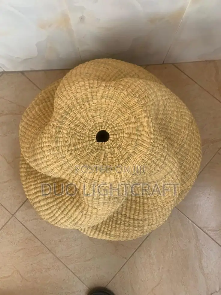 African Bolga Lampshades ~Handwoven Natural Fibre Shade