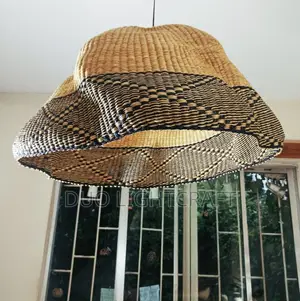 African Bolga Lampshades ~Handwoven Natural Fibre Shade