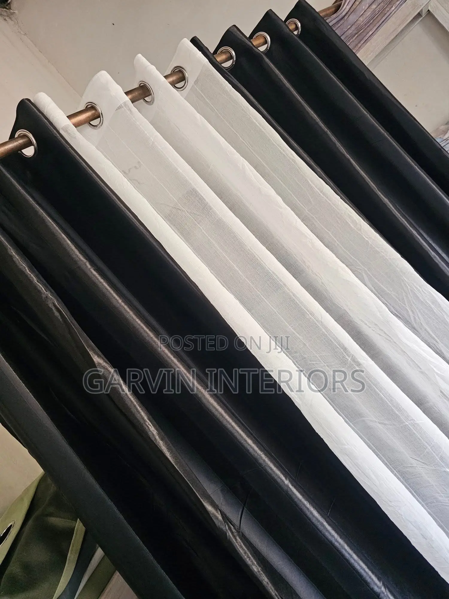 Black Curtains Available 3pcs