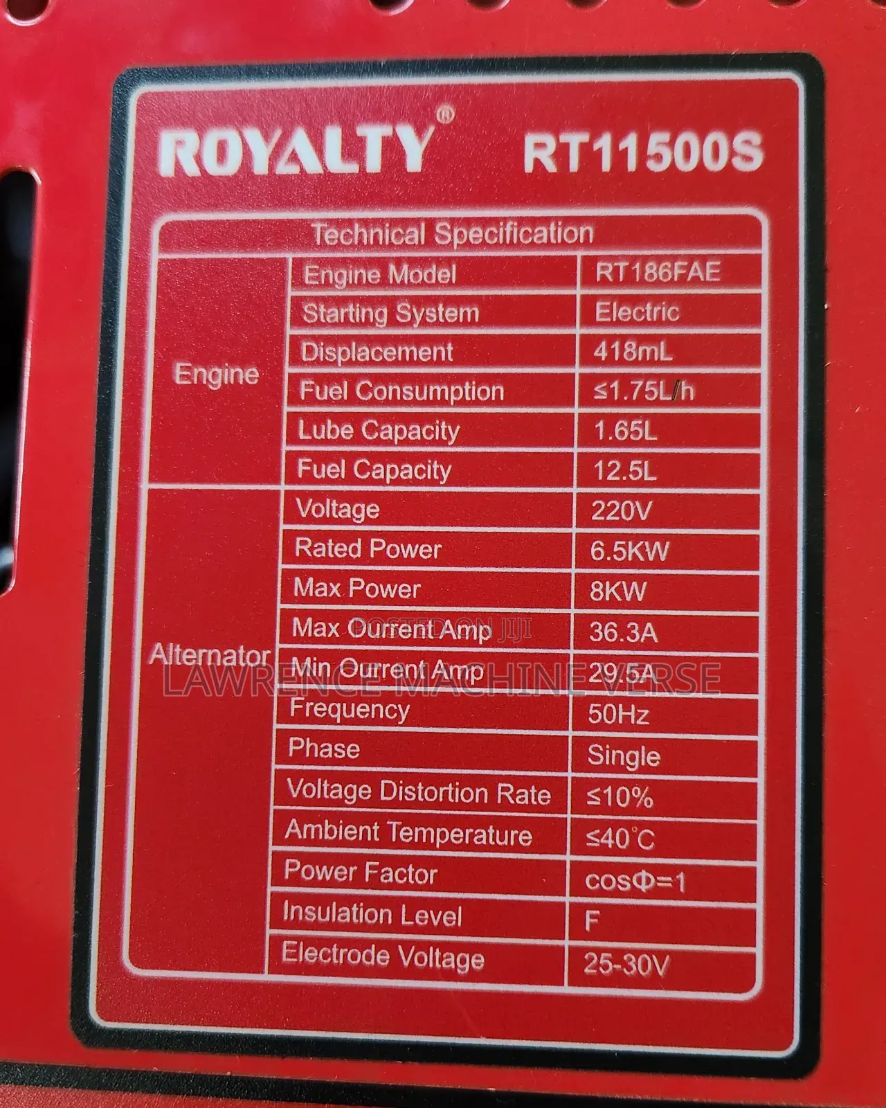 Honda Generator Powered by Royalty 10kva
