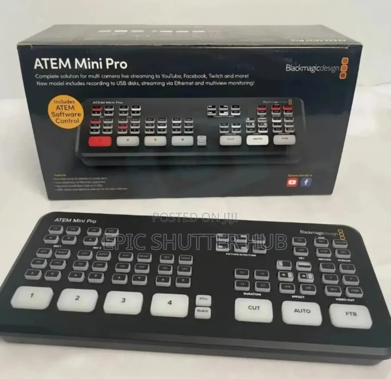 Blackmagic Design Atem Mini Pro Hdmi Live Stream Switcher Black