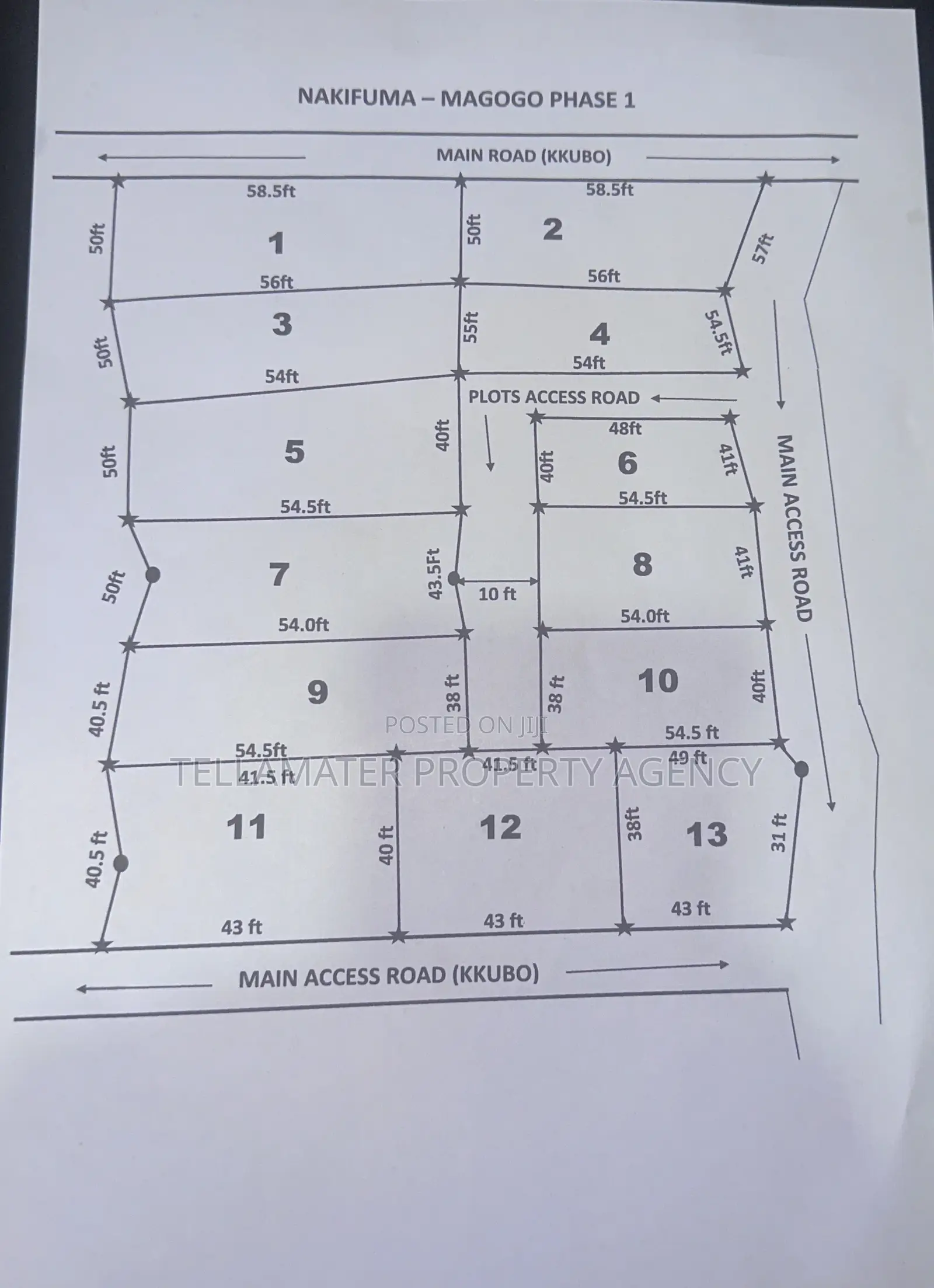 50*50ft and 50*100ft Plots at Nakifuma-Magogo for Sale