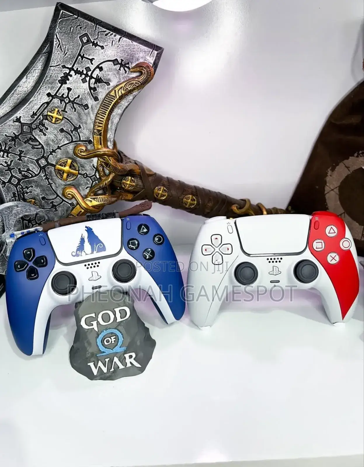 God of War Customised Playstation 5 Controllers. Built for War.