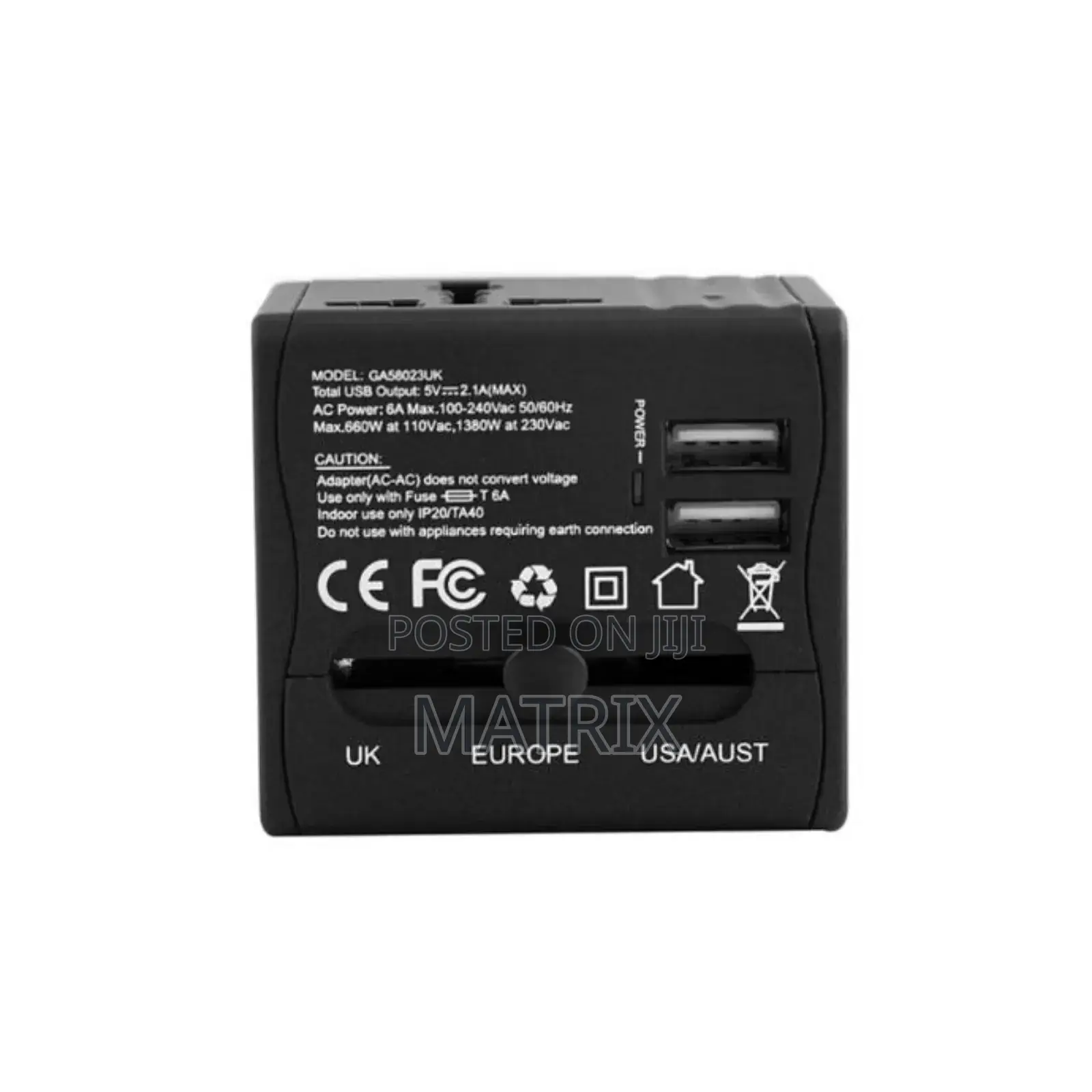 Geepas Universal Adapter for Smartphones, Cameras and More