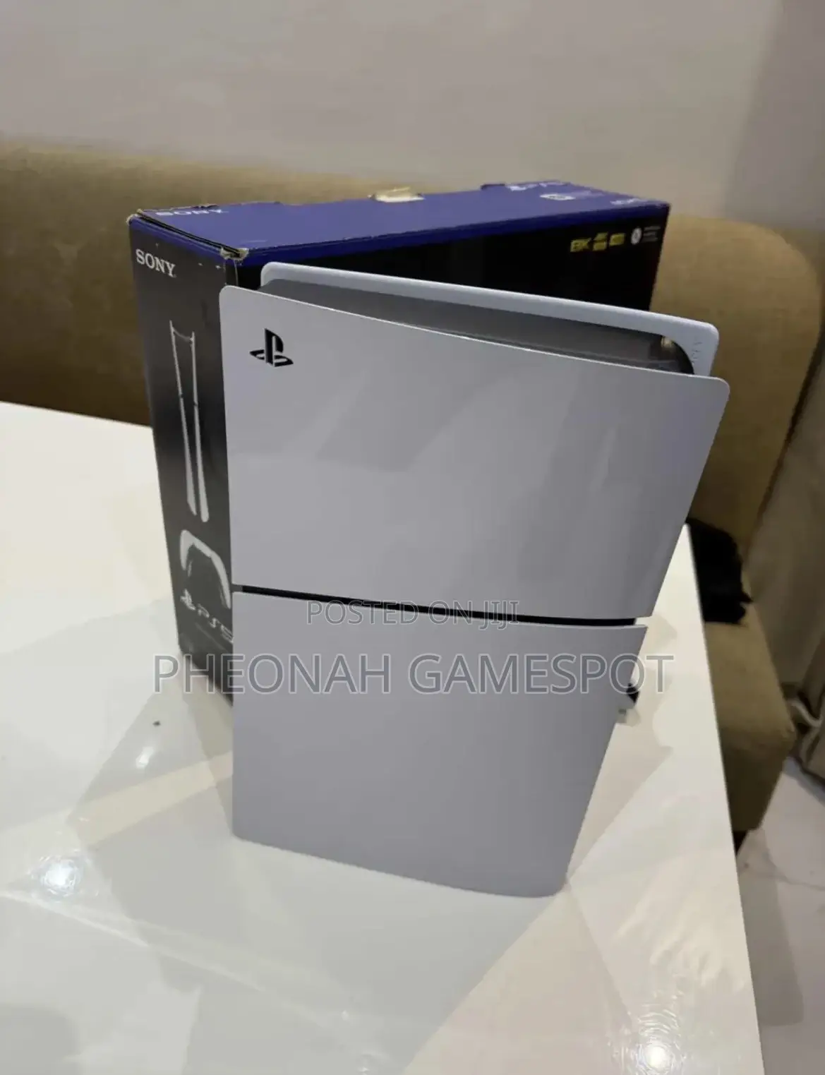 Ps5 Slim Digital Full Setup, Two Controllers, Gaming Starts Fast