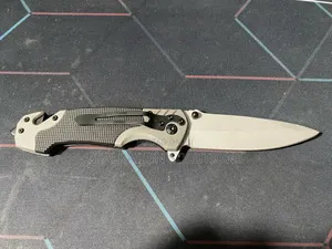 3-in-1 Survival Pocket Knife With Glass Breaker And Belt Cutter