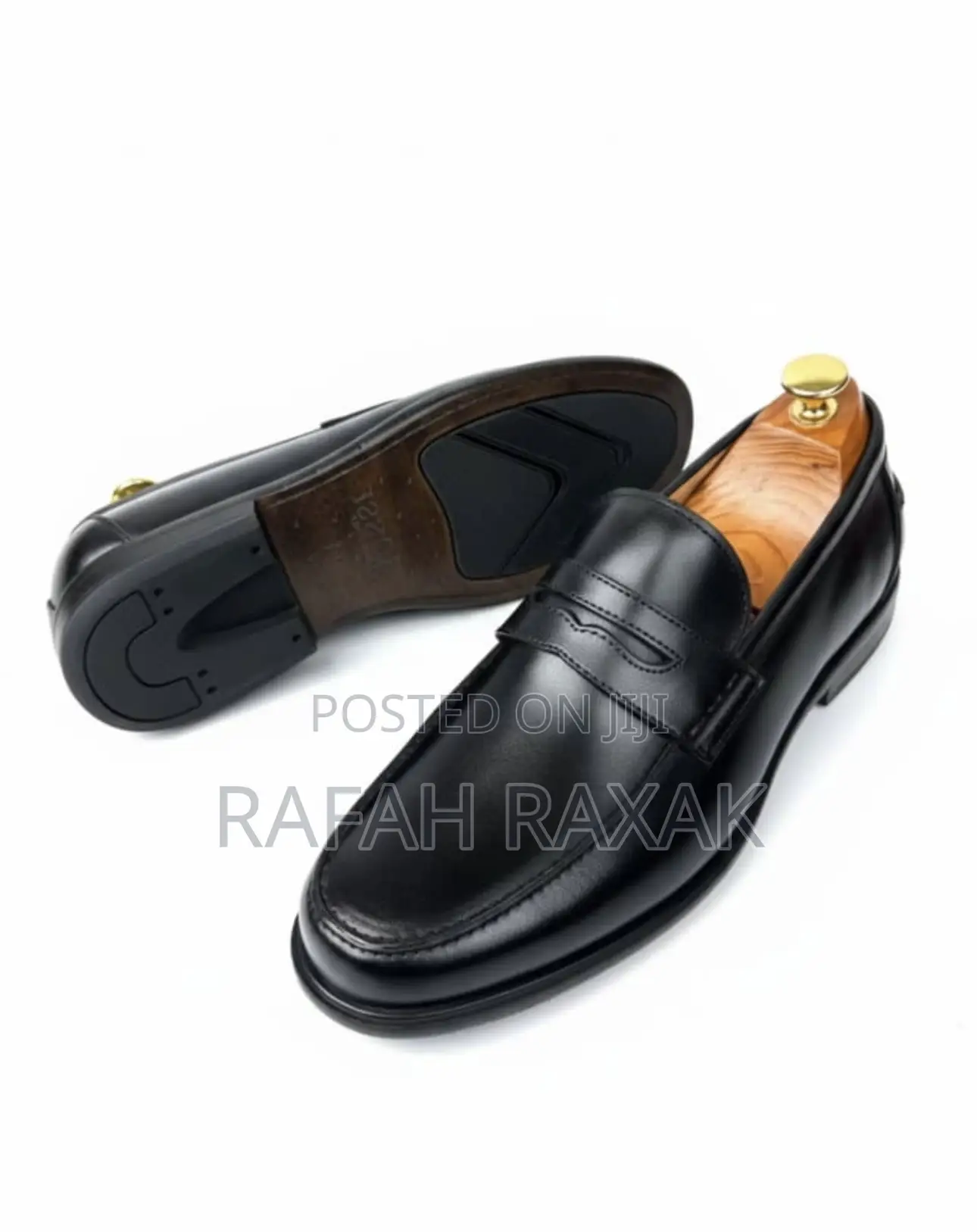Original Men’S Black Rossi Toe Penny Leather Loafers