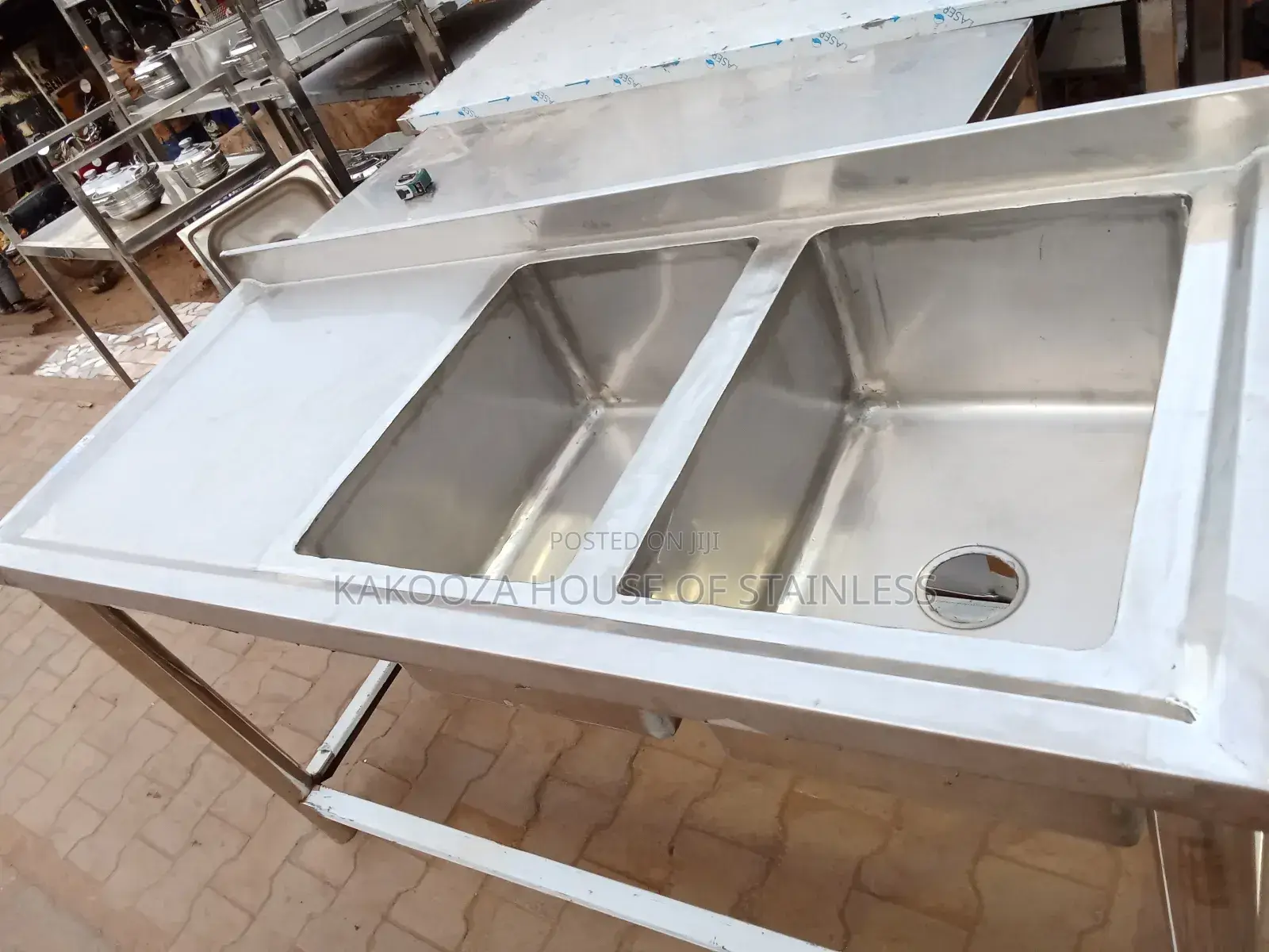 Commercial Washing Sink Dable Bowl Single Tray