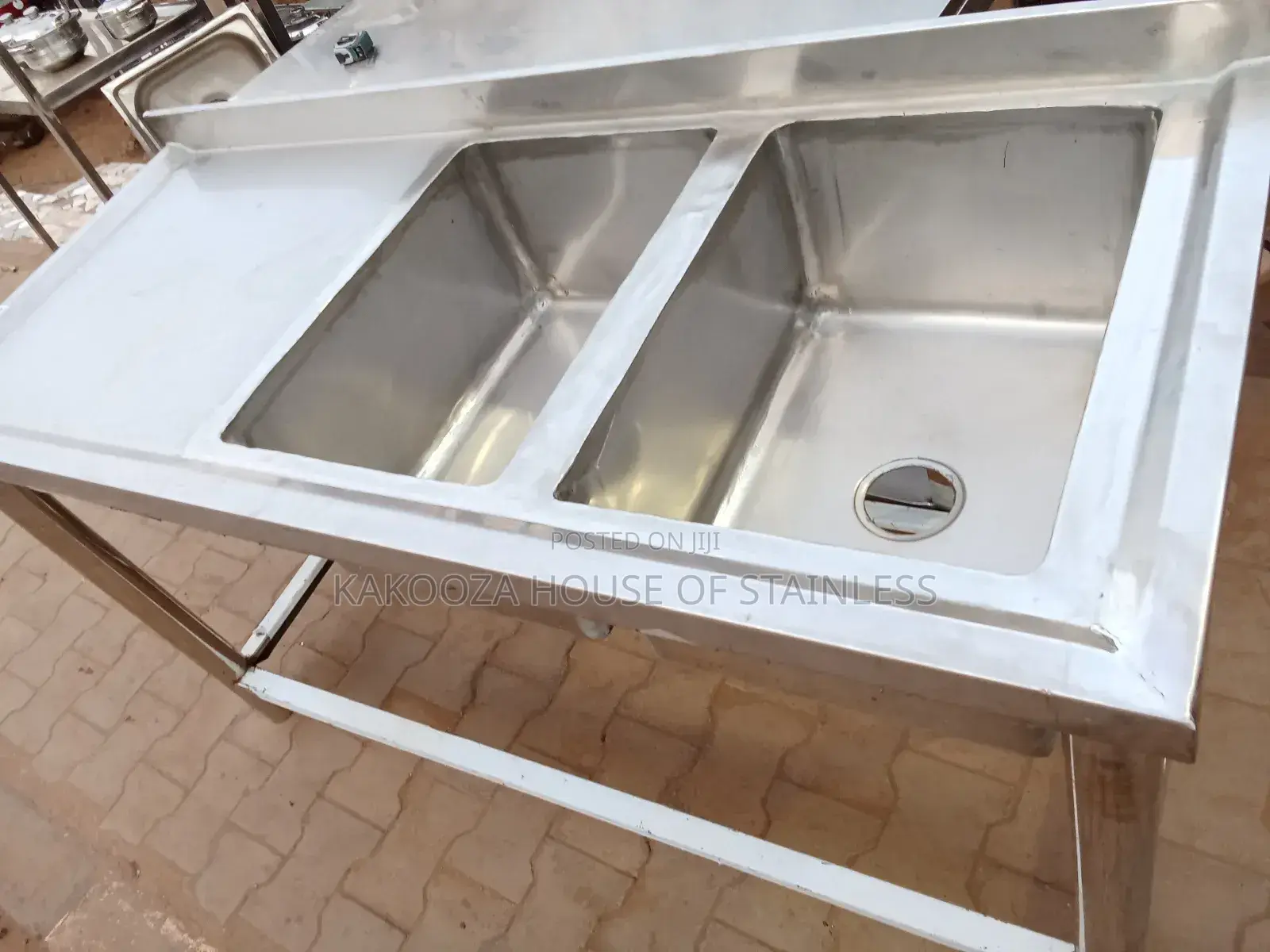 Commercial Washing Sink Dable Bowl Single Tray