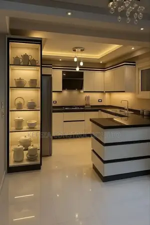 Bunga Wood and Glass Cabinets
