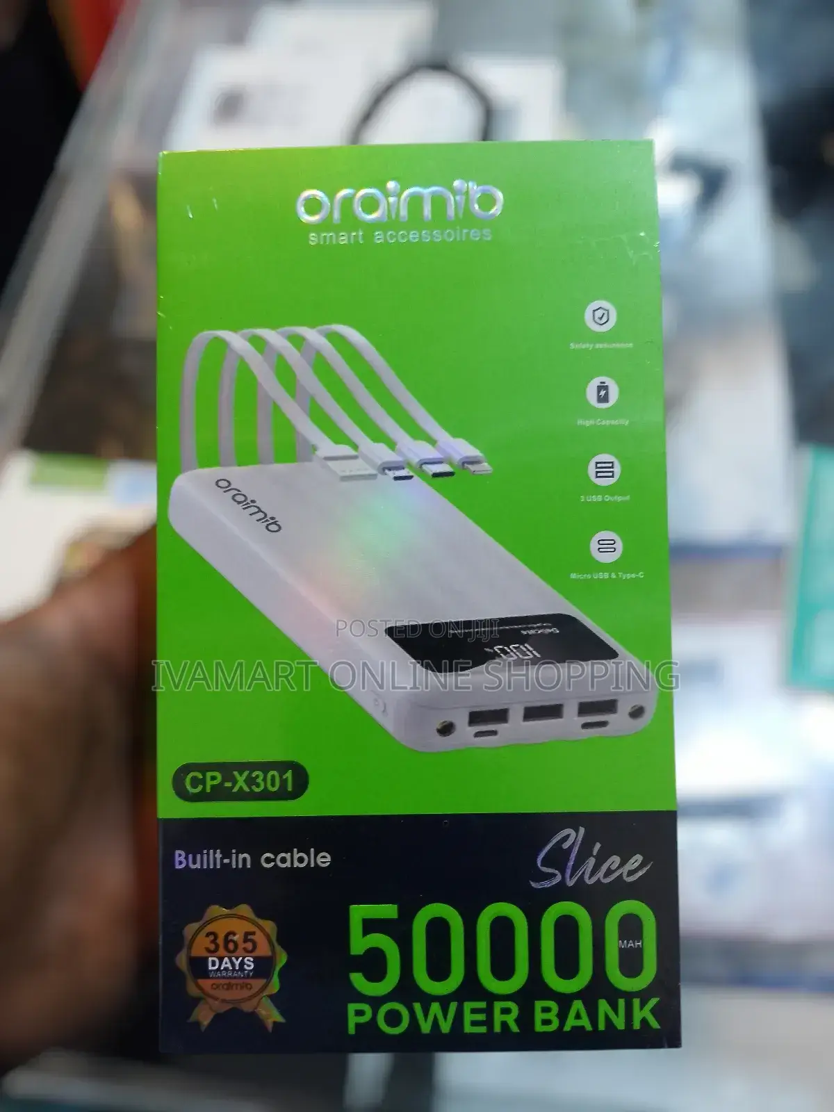 Oraimib 50000mah Ultra-capacity Power Bank - 1 Year Warranty