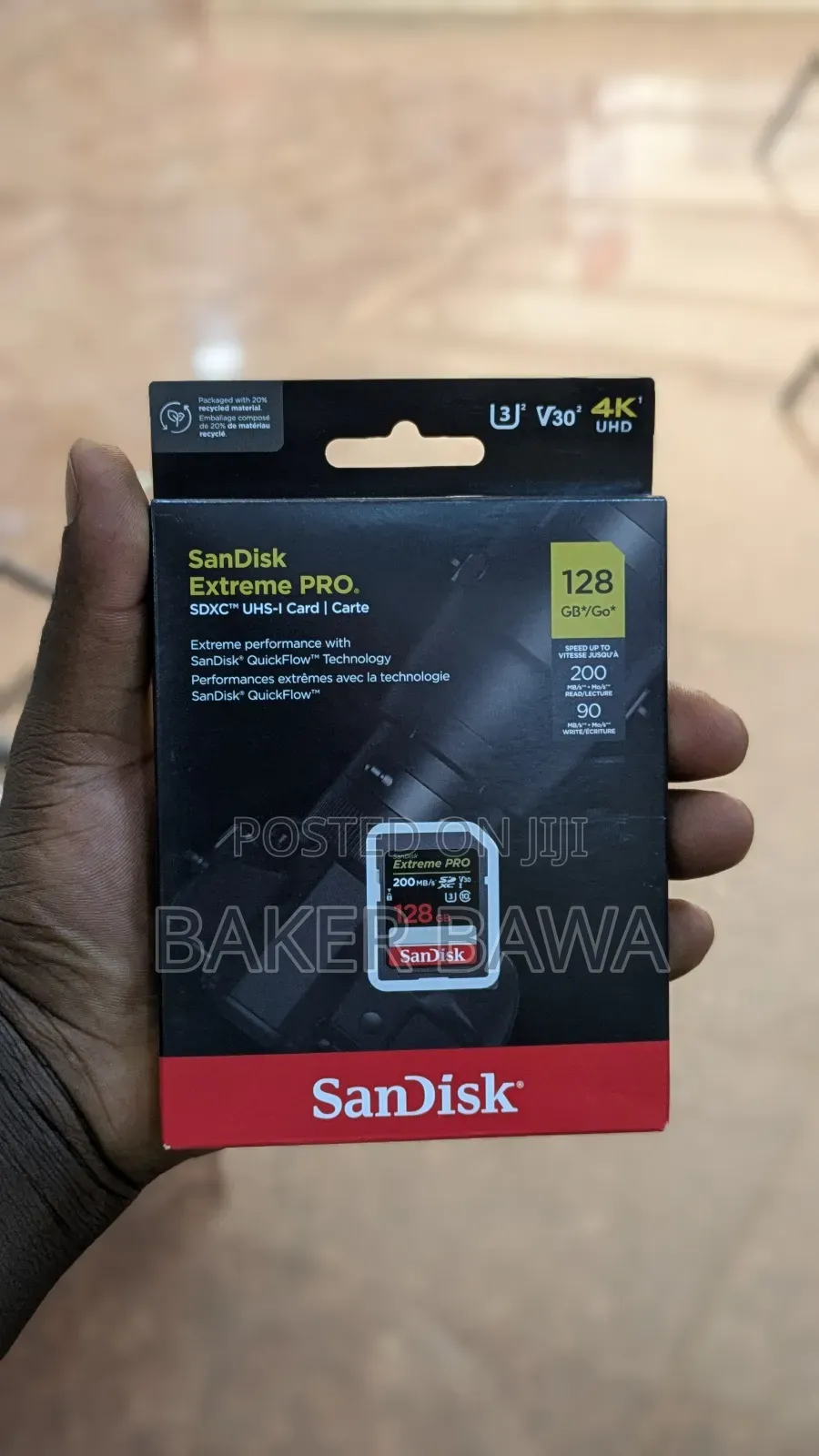 Sandisk 128gb Extreme Pro SDXC Uhs-I Memory Card.