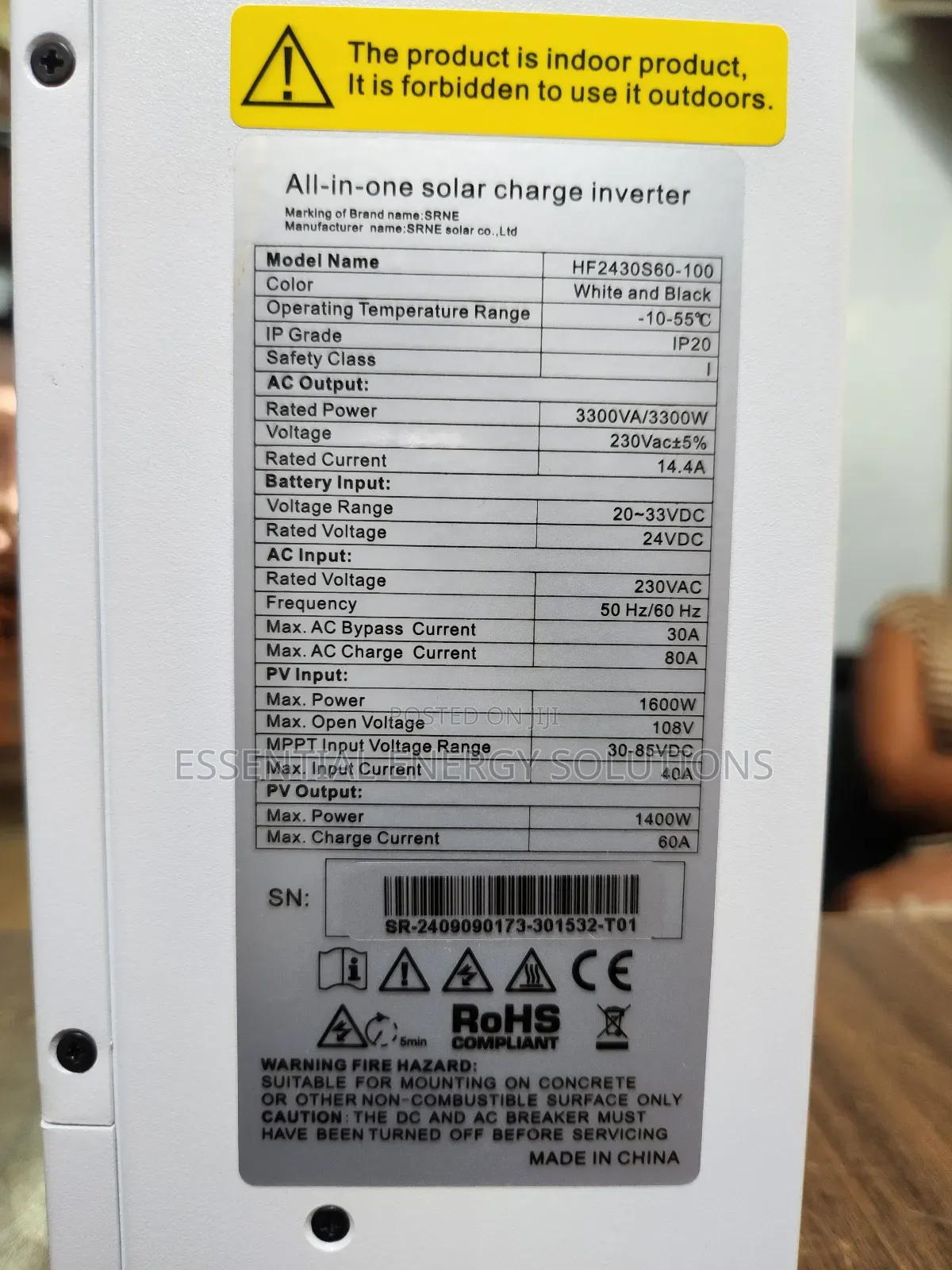 Srne 300kva 24v Hybrid Solar Inverter