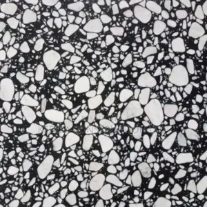 Black Oxide With White Stones Terrazo