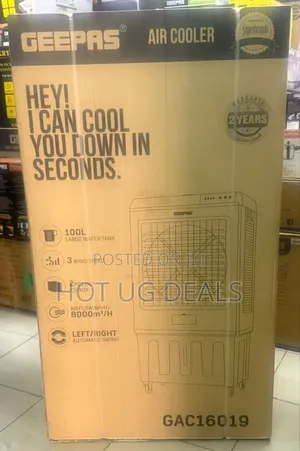 Geepas 100 L Air Cooler Gac16019 Equipped With Ice Box Technology