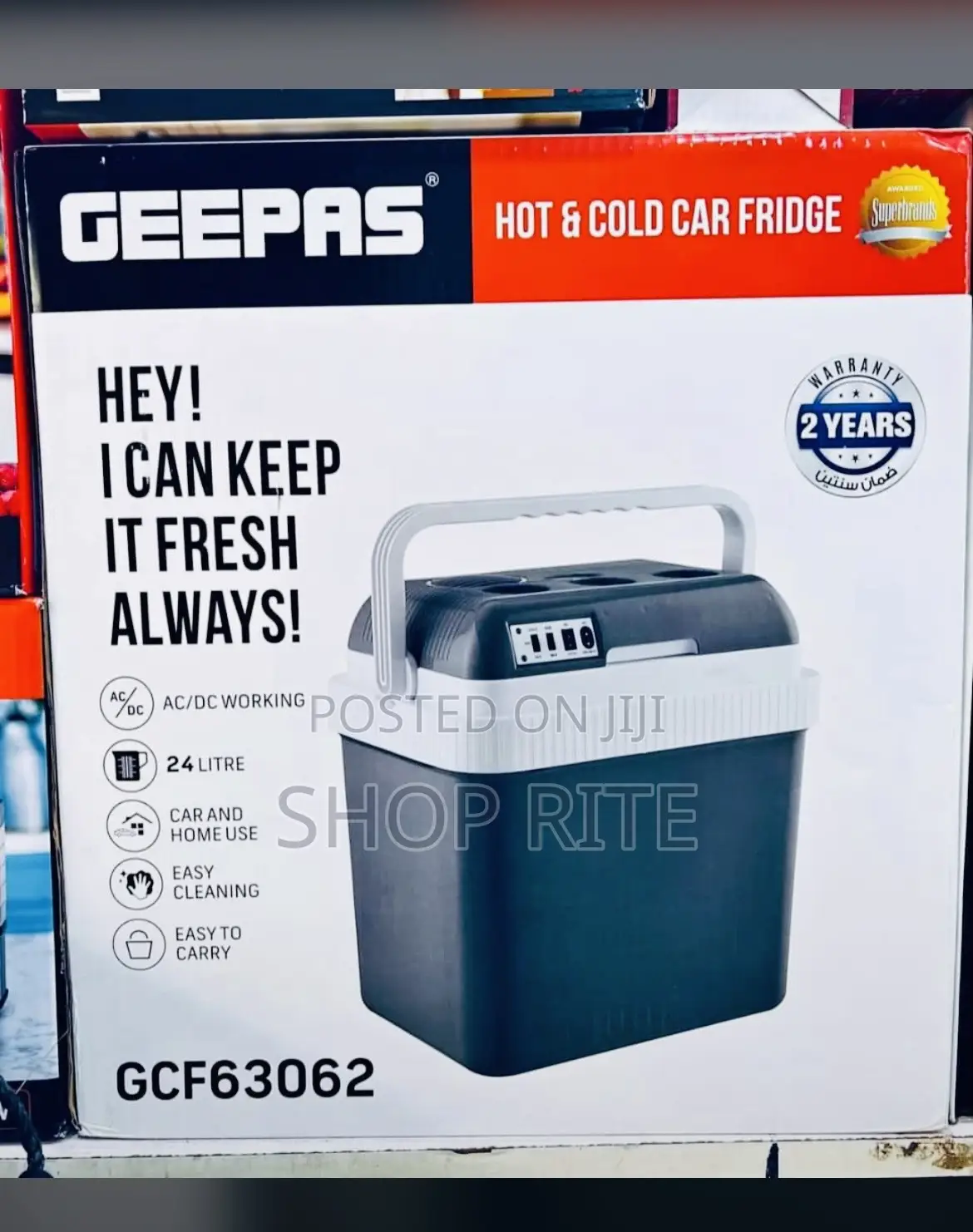Geepas Hot and Cold Mini Car Refrigerator